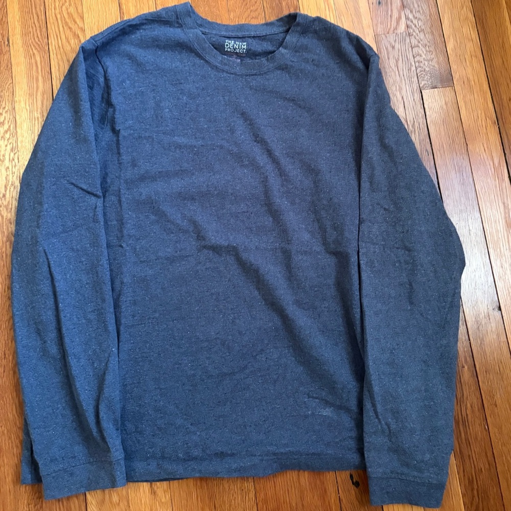 Men's Dark Gray Long Sleeve Tee